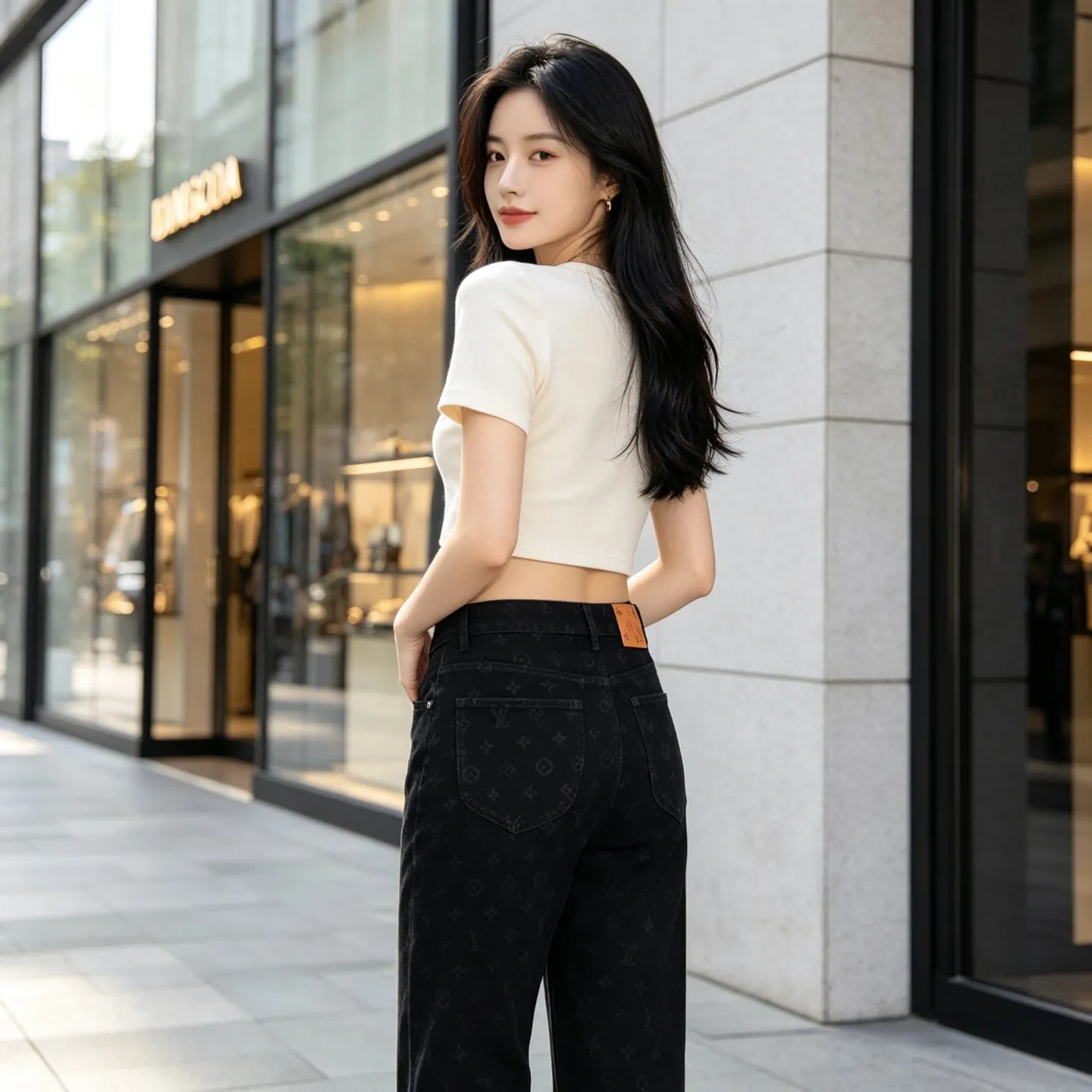 Louis Vuitton/Louis Vuitton all-over printed floral straight jeans